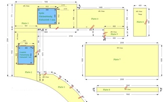 CAD Zeichnung der IKEA Küche in Nürnberg