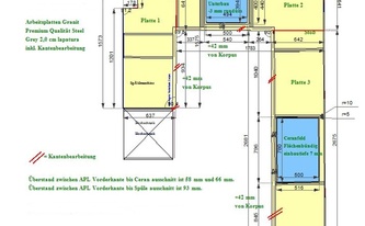 CAD Zeichnung der IKEA Küche in Nürtingen 
