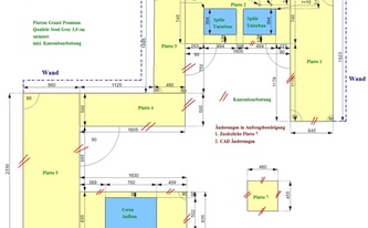 CAD Zeichnung der Küche in Oberhaching