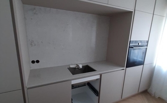 6131 Bianco Drift Caesarstone Rückwand nachträglich montiert
