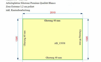 Silestone Arbeitsplatte - Produktionsplan