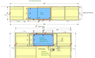 CAD Zeichnung der Küche in Oyten