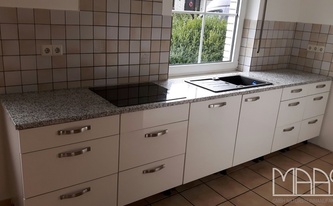 Granit Bianco Sardo Arbeitsplatte in Paderborn geliefert und montiert