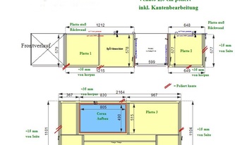 CAD Zeichnung der IKEA Küche in Pfaffenhofen an der Ilm