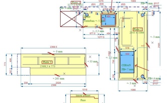CAD Zeichnung der Küche in Pulheim