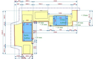 CAD Zeichnung der SapienStone Arbeitsplatten