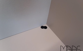 Silestone Arbeitsplatte White Storm mit Steckdosebohrung