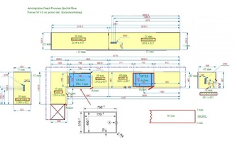CAD Zeichnung der Granit Rosa Porrino M Arbeitsplatten und Rückwände