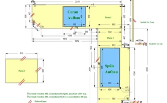 CAD Zeichnung der Küche in Remagen