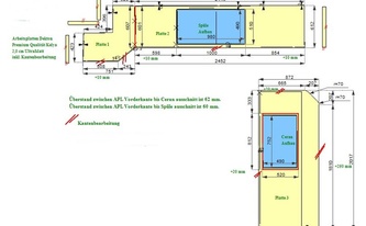 CAD Zeichnung der Küche in Remscheid