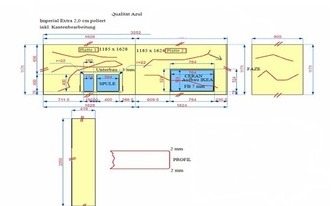 CAD Zeichnug Granit Arbeitsplatten