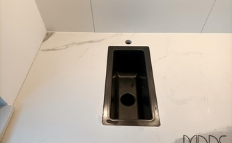 Infinity Arbeitsplatte Classic Statuario mit schmaler Spüle