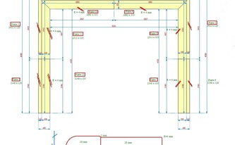 CAD Zeichnung der Caesarstone Arbeitsplatten Mink
