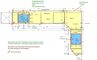 CAD Zeichnung der Küche in Saarbrücken