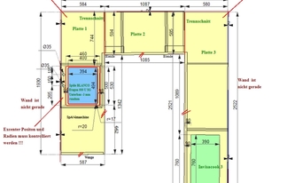 CAD Zeichnung der Küche mit Invisacook