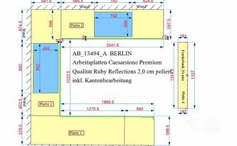 Arbeitsplatten Projekte - Produktionsplan