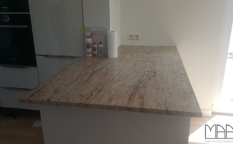 Polierte Ivory Brown / Shivakashi Granit Arbeitsplatten