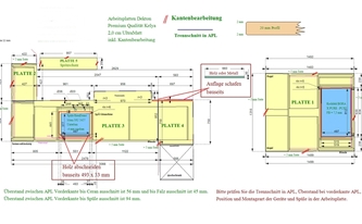 Zeichnung der Küche in Schweinfurt