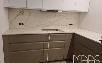 Ausschnitt in der Dekton Arbeitsplatte Morpheus