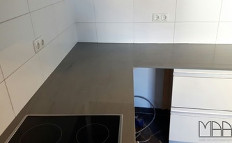 Polierte Oberfläche der Granit Arbeitsplatten Luna Grey