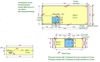 CAD Zeichnung der Küche in Siegen