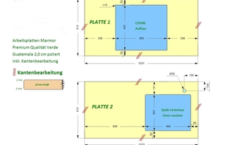 Zeichnung der Küche in Soest