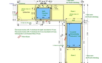 CAD Zeichnung der Küche in Stockelsdorf