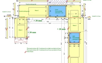 CAD Zeichnung der U-Küche in Swisttal