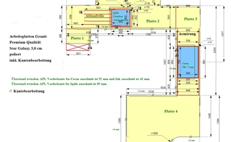 CAD Zeichnung der Küche in Swisttal