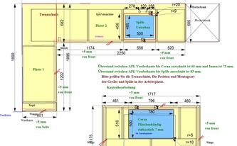 CAD Zeichnung der Küche in Syke