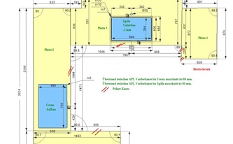 CAD Zeichnung der Küche in Taunusstein