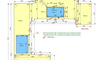 CAD Zeichnung der Küche in Taunusstein