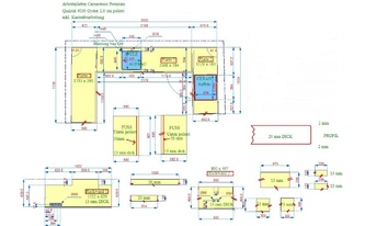 CAD Zeichnung der Caesarstone Arbeitsplatten Oyster