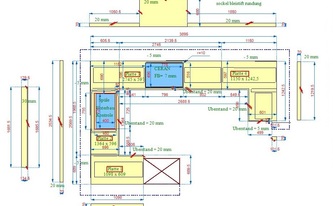 CAD Zeichnung der Granit Silver Cloud Arbeitsplatten