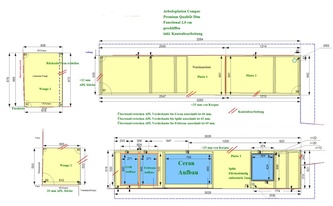 CAD Zeichnung der IKEA Küche in Ulm
