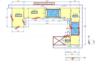 CAD Zeichnung der Granit Arbeitsplatten