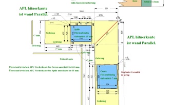 CAD Zeichnung der L-Küche in Wesseling