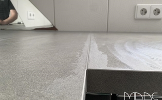 Natural matt Oberflächen der Level Keramik Arbeitsplatten Slate Grey