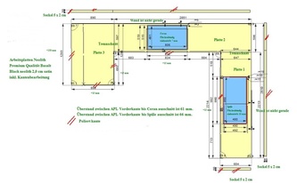 CAD Zeichnung der Küche in Wesseling