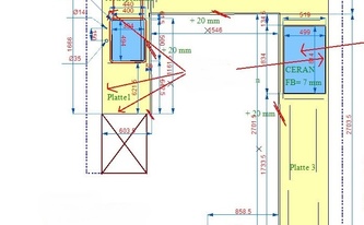 CAD Zeichnung der Santa Margherita Quarz Arbeitsplatten
