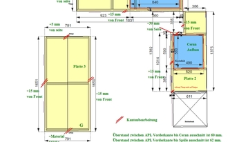 CAD Zeichnung der Küche in Wien