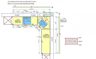 Arbeitsplatten Tropical Black CAD Zeichnung