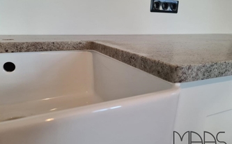 Astoria Ivory Granit Arbeitsplatte mit Spülstein
