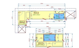 CAD Zeichnung der Granit Arbeitsplatten für die IKEA-Küche