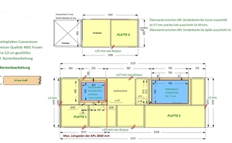 CAD Zeichnung der Küche in Wismar