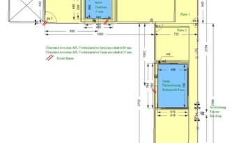 CAD Zeichnung der Küche in Wolfratshausen