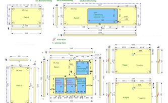 CAD Zeichnung der Küche in Würzburg