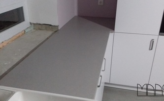 Silestone Arbeitsplatten Aluminio Nube mit Suede Oberflächen