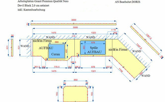 Arbeitsplatten Projekte - Produktionsplan