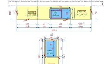 CAD Zeichnung der Küche in Zülpich